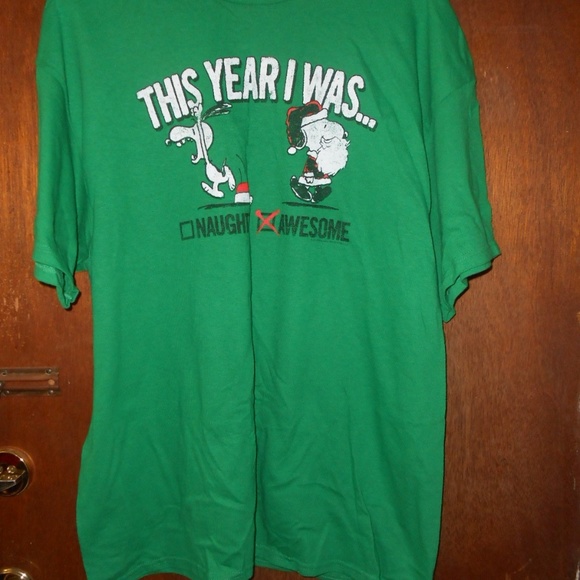 Peanuts Snoopy Christmas T Shirt XL Extra Large - Picture 1 of 5